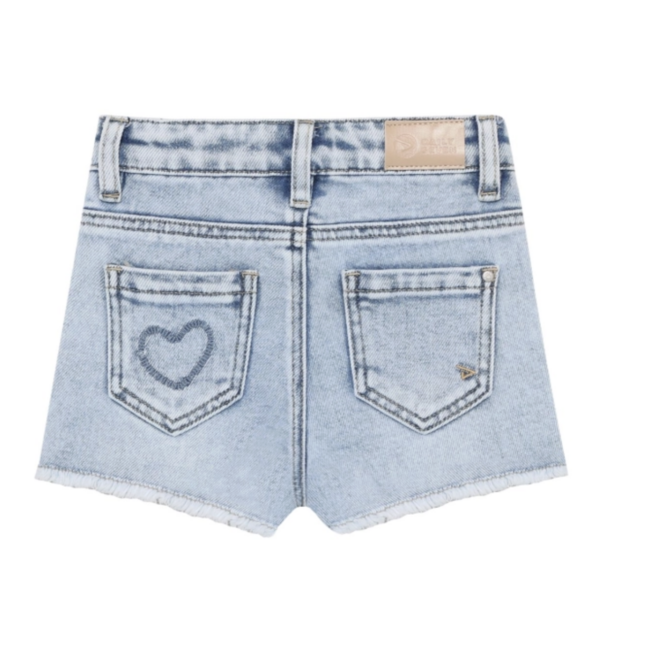 Daily7 denim shorts heart blue denim
