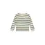 Daily7 t-shirt longsleeve stripe green milieu