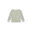 Daily7 t-shirt longsleeve stripe green milieu
