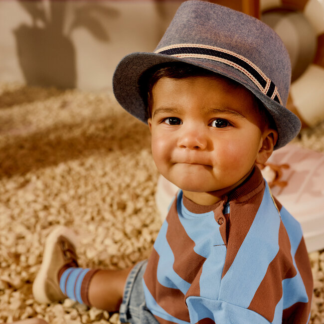 Z8 mini shirt Zeyd blush brown / surfing blue