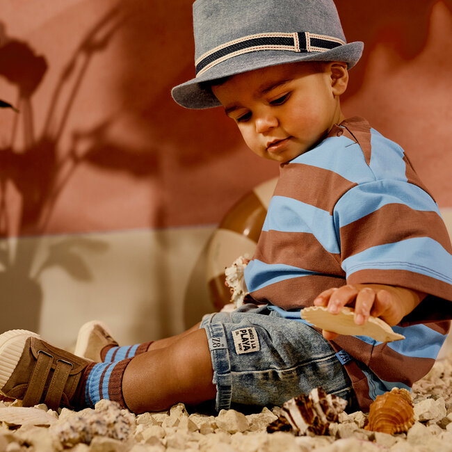 Z8 mini shirt Zeyd blush brown / surfing blue