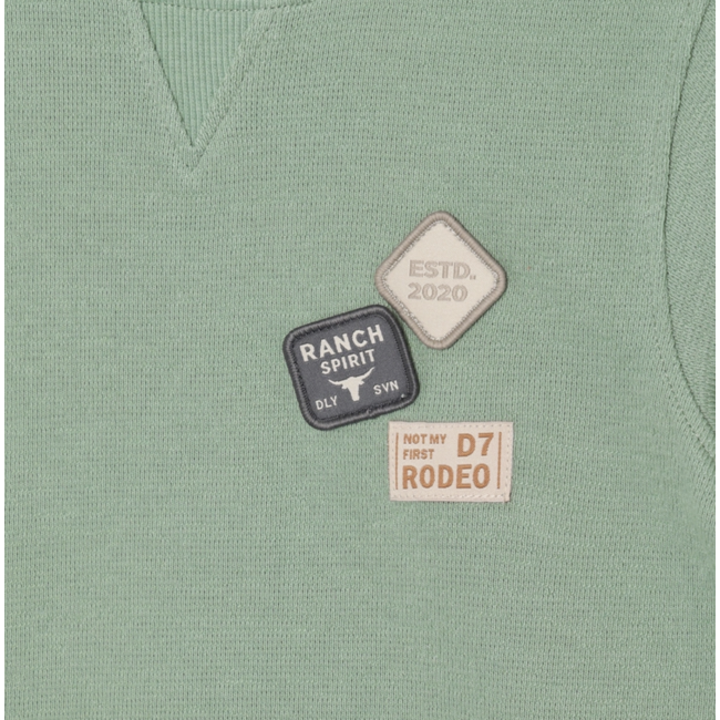 Daily7 t-shirt basic badge green milieu