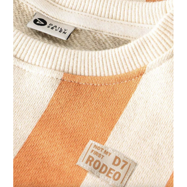 Daily7 t-shirt big stripe sandstone