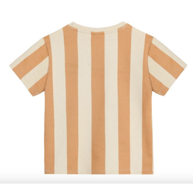 Daily7 t-shirt big stripe sandstone