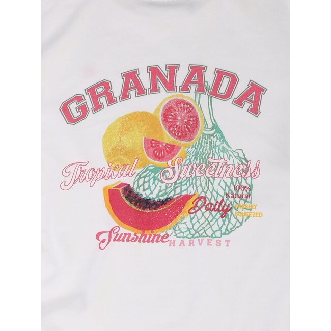 Looxs little sweater with ruffles ss soft white