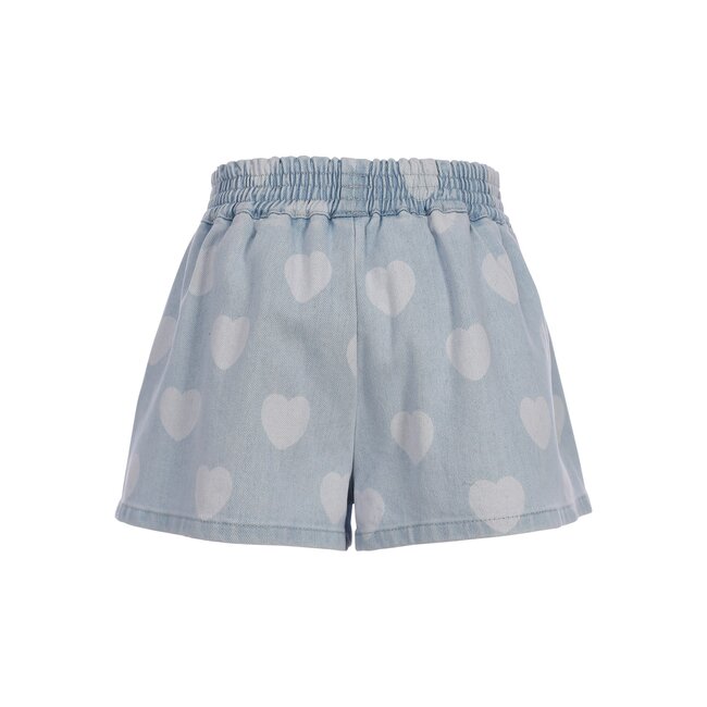 Looxs little heart denim shorts heart denim