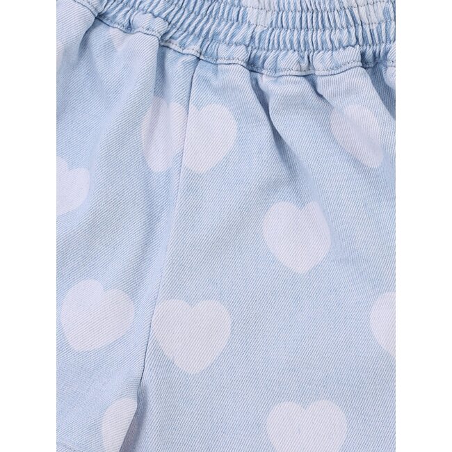 Looxs little heart denim shorts heart denim