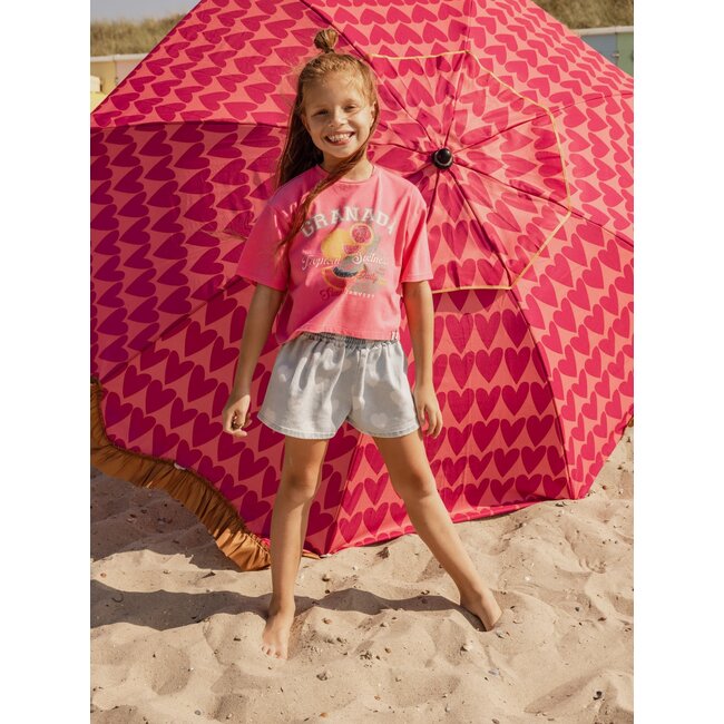 Looxs little heart denim shorts heart denim