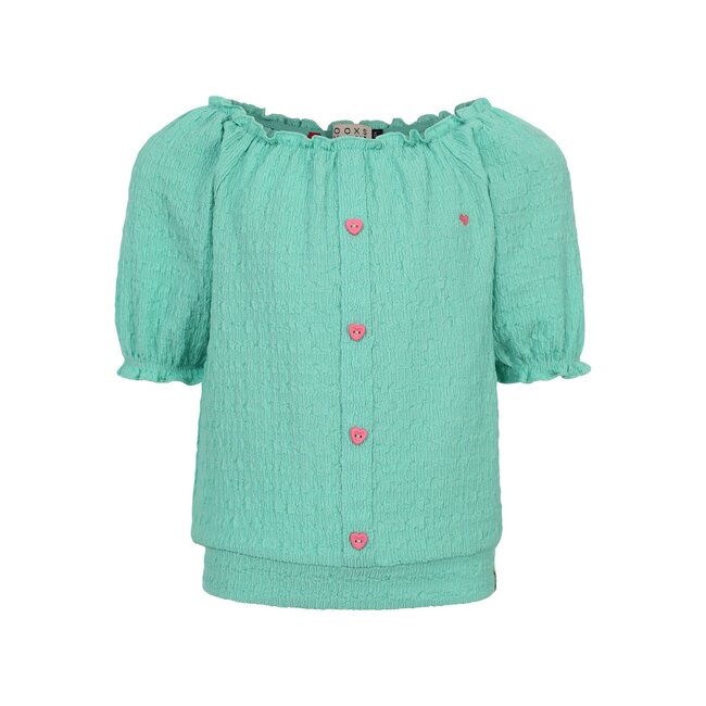 Looxs little crinckle top ss bright green