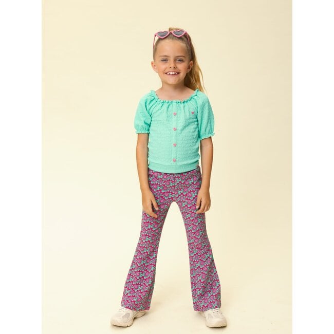 Looxs little crinckle top ss bright green