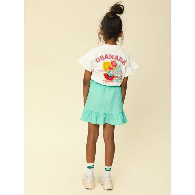 Looxs little crinckle skirt bright green