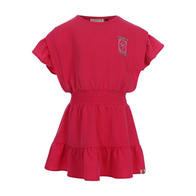 Looxs little dress ss warm pink