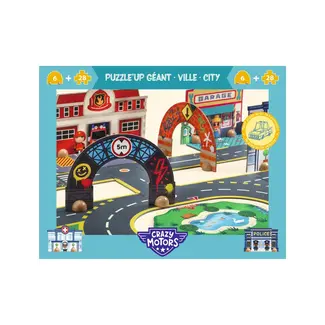 Djeco dj05499 crazy motors vloerpuzzel puzzl'up city giant - 33st