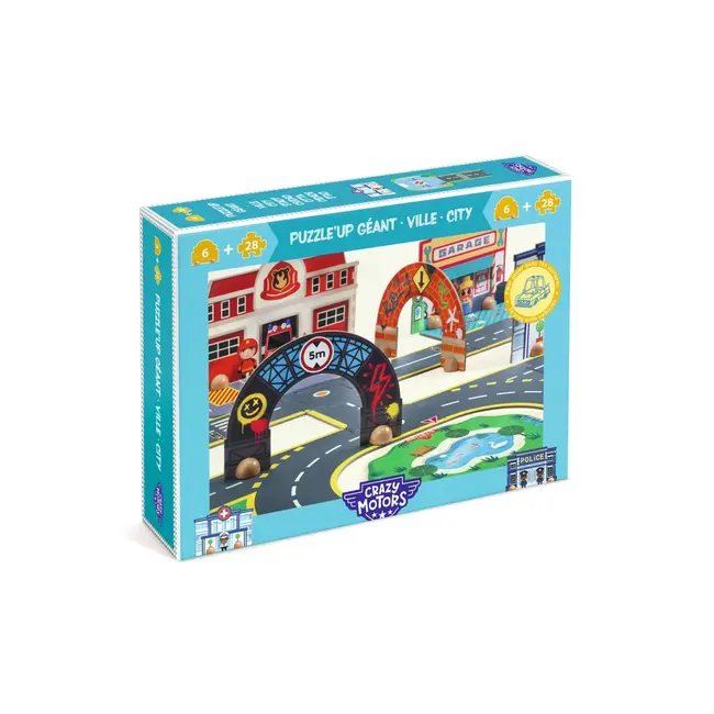 dj05499 crazy motors vloerpuzzel puzzl'up city giant - 33st