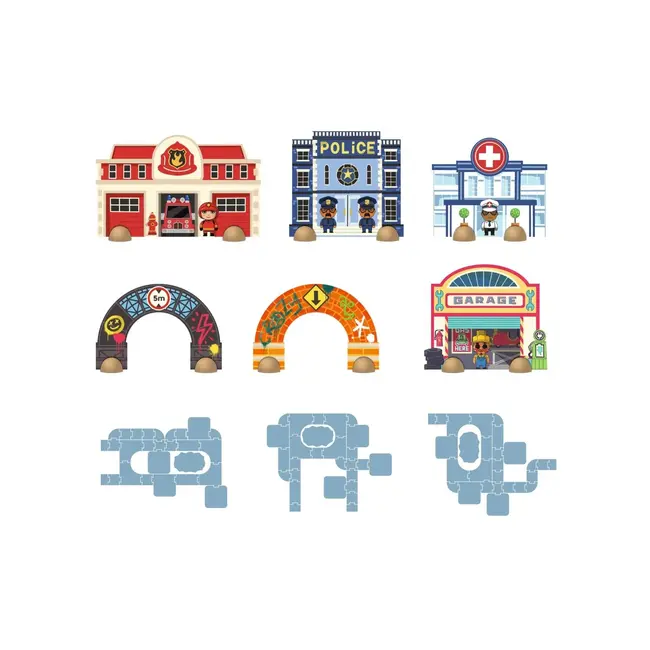 dj05499 crazy motors vloerpuzzel puzzl'up city giant - 33st