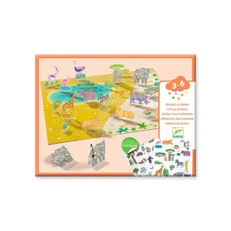 Djeco dj00044 Stickers om rechtop te zetten-Dieren