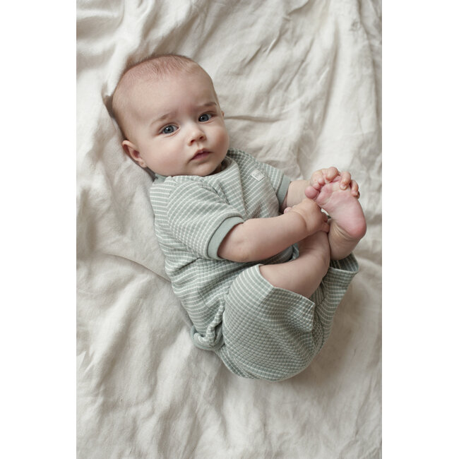 Feetje shortama wafel - Summer Special Zeegroen