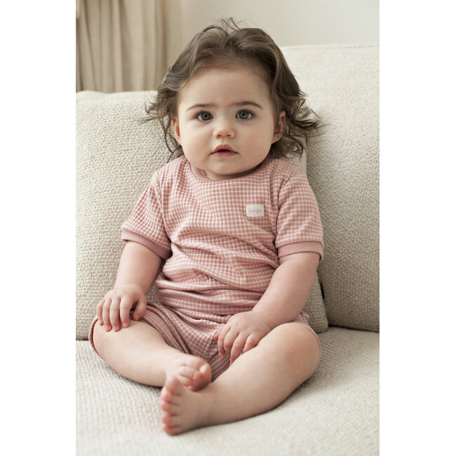 Feetje shortama wafel - Summer Special Mauve
