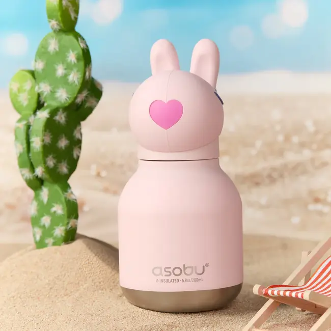 Asobu Rvs drinkfles Mini Bestie Bunny - 260 ml