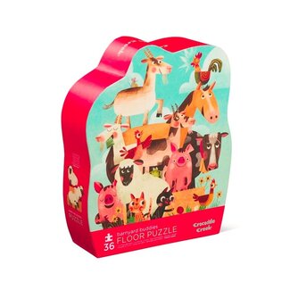 Crocodile Creek Crocodile Creek puzzel - shaped box - 36 stuks Boerderijvrienden