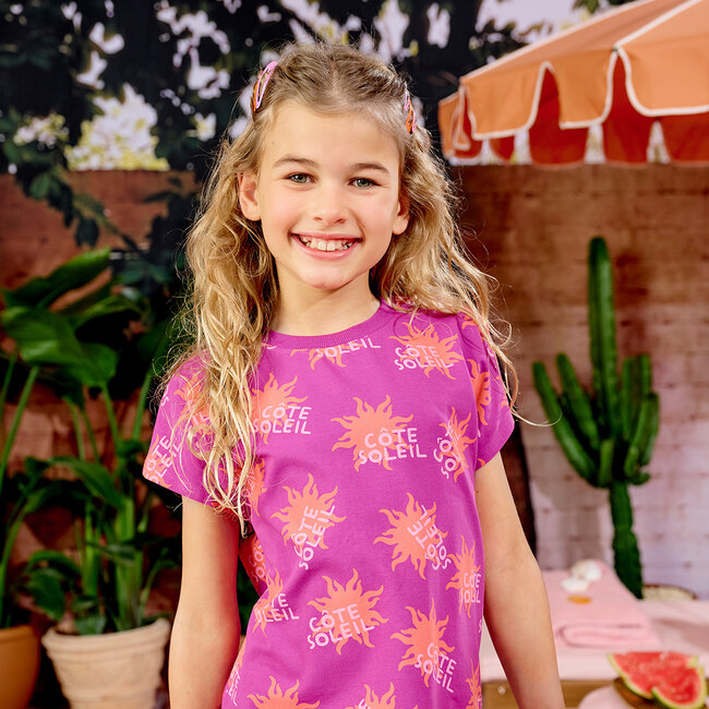 Z8 T-shirt Yinthe Short Sleeve - Kleur Foxy Violet - Meisjes Shirt