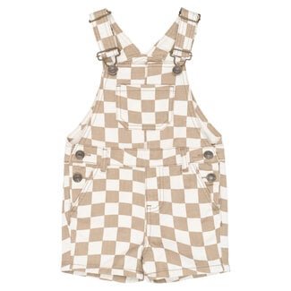 The New Siblings The New Siblings short dungarees humus check