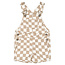 The New Siblings short dungarees humus check