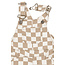 The New Siblings short dungarees humus check