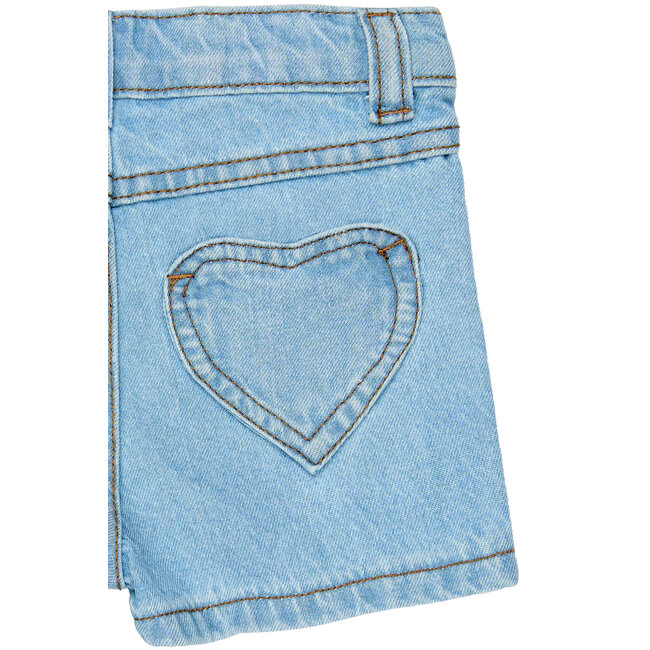 The New Siblings shorts denim Tamantha regular fit light blue denim