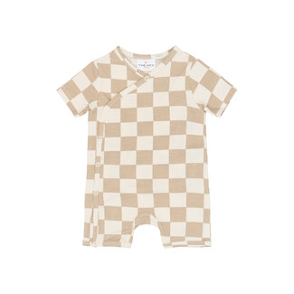 The New Siblings The New Siblings jumpsuit overslag Theo humus check