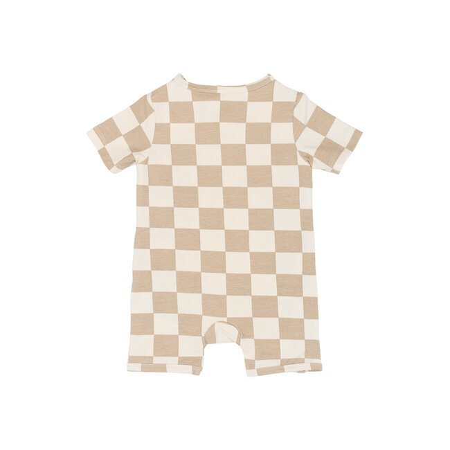 The New Siblings jumpsuit overslag Theo humus check