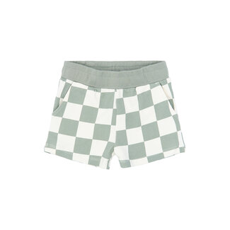 The New Siblings The New Siblings shorts  Sebastiaan aqua gray aop