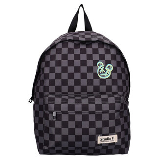 Studio V Rugzak Studio V Double Check Black