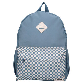 Studio V Rugzak Studio V Double check Blue