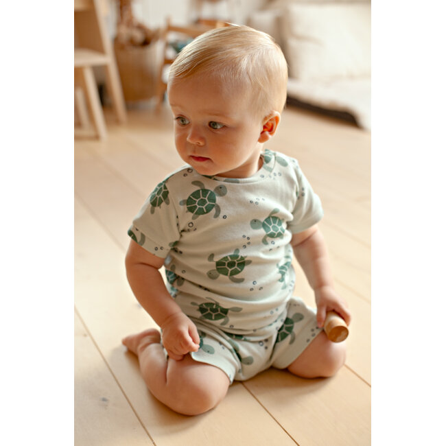 Feetje shortama Timmy Turtle - Premium Summerwear, mint