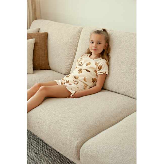 Feetje shortama Cosy Crumbs - Premium Summerwear, offwhite