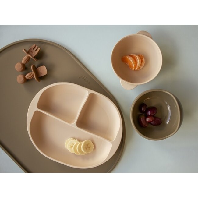 Jikkies - Vakkenbord met zuignap - Beige