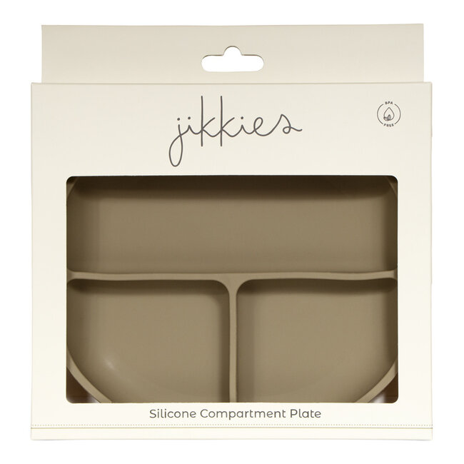 Jikkies - Vakkenbord met zuignap - Olijf Groen
