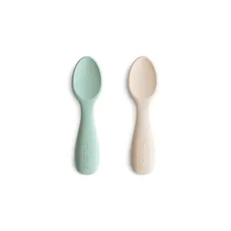 Mushie Mushie Silicone Toddler Starter Spoons Cambridge blue - shifting
