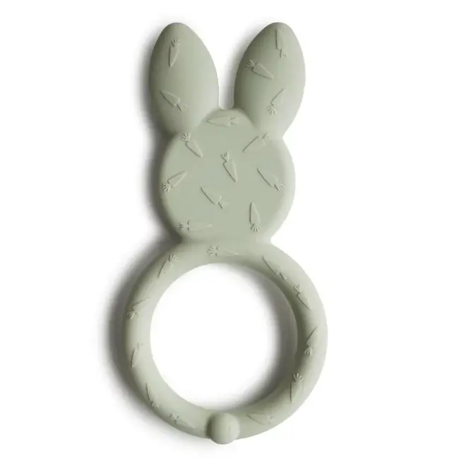 Mushie Teether Bunny sage