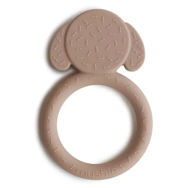 Mushie Teether Dog naturel