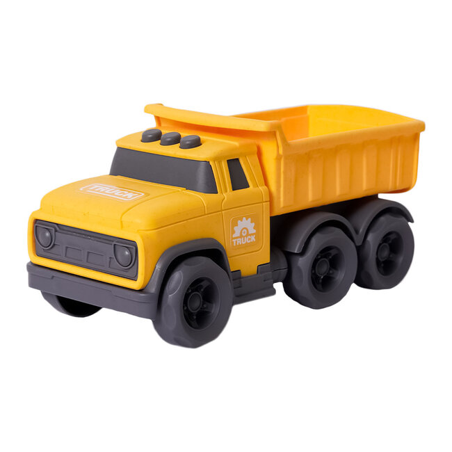 BIOplastic Kiepwagen Geel (24 cm) – Duurzame Eco Zandbakvrachtwagen
