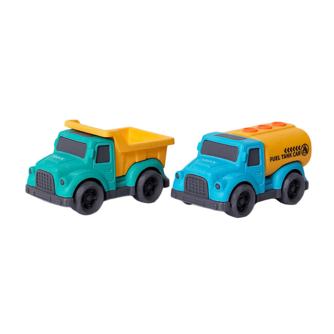 BIOplastic Truckset Klein 3 (10,5 cm) – Duurzame Minivoertuigen voor Grote Avonturen