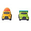 BIOplastic Truckset Klein 4 (10,5 cm) – Ecologische Speelgoedauto’s voor de Strandtas