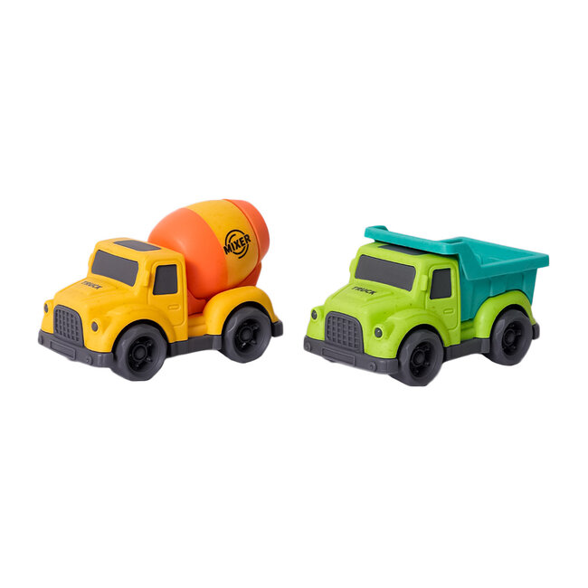 BIOplastic Truckset Klein 4 (10,5 cm) – Ecologische Speelgoedauto’s voor de Strandtas