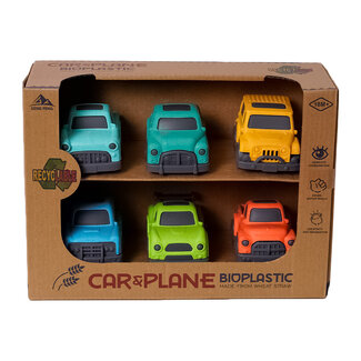 Speelgoedtopdeals BIOplastic Autoset 6-delig - 9,5 cm