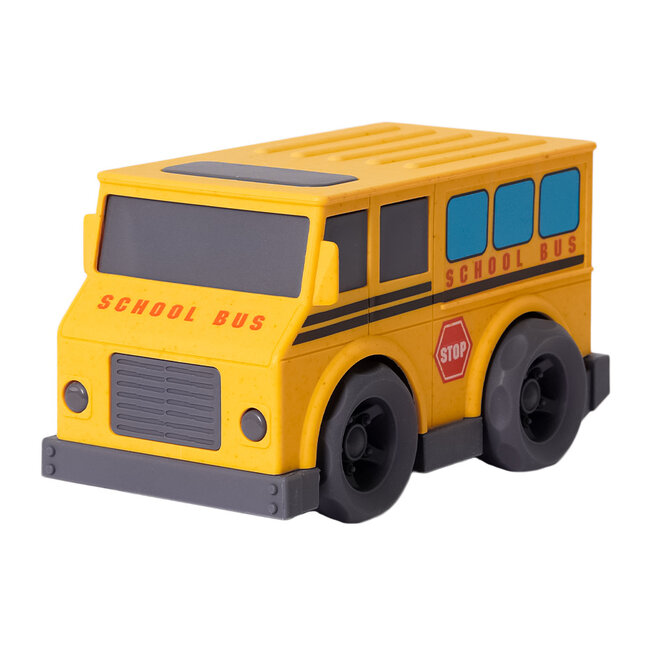 BIOplastic Blokwagen Schoolbus - 15 cm
