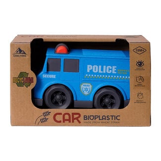 Speelgoedtopdeals BIOplastic Blokwagen Politiewagen - 15 cm