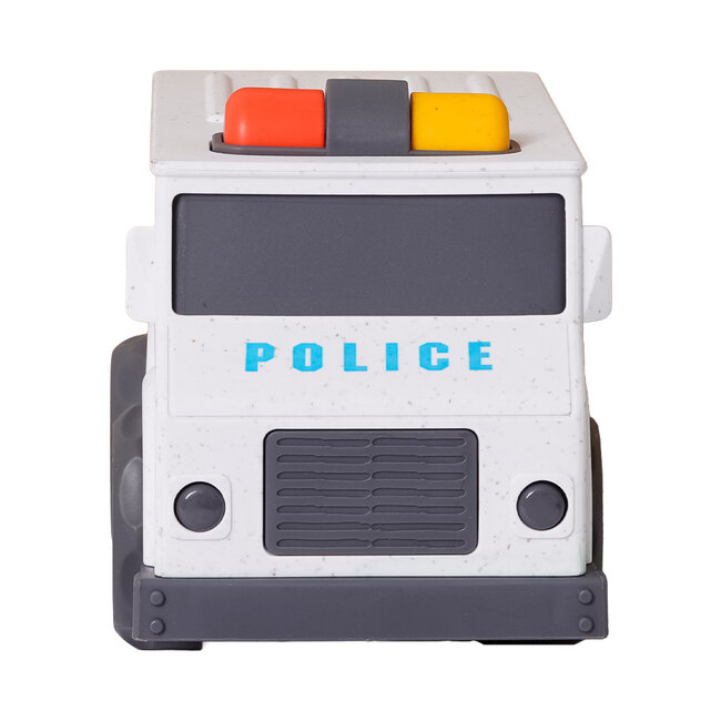 BIOplastic Blokwagen Politiewagen - 15 cm
