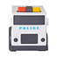BIOplastic Blokwagen Politiewagen - 15 cm